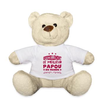 Officiellement Le Meilleur Papou Du Monde - Nounours - blanc - Devant