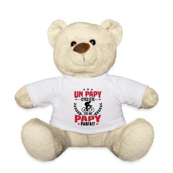 Un papy cycliste est un papy parfait Cadeau - Nounours - blanc - Devant