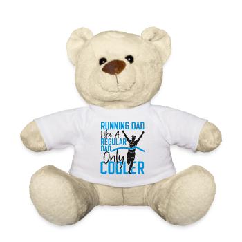 Coureur de course Semi-marathon Papa - Nounours - blanc - Devant