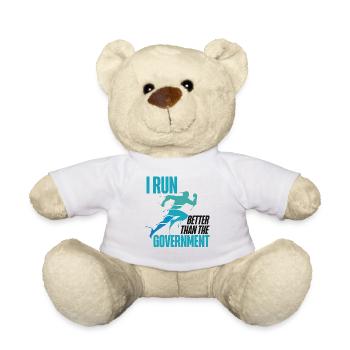 Running Runner Half Marathon I Run - Teddy Bear - white - Front