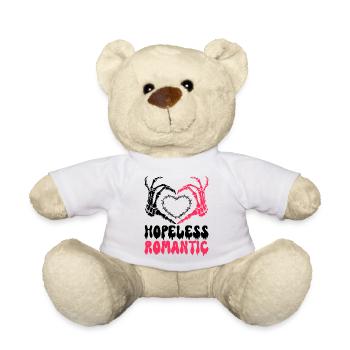 Désespérément Romantique Coeur Humour Halloween - Nounours - blanc - Devant