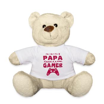 papa Gamer | cadeau idée - Nounours - blanc - Devant