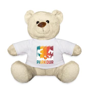 Parkour, Freerunning, Street Workout, Acrobatic - Teddy Bear - white - Front