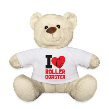 Roller Coaster Heart I Love Roller - Teddy - Weiß - Vorne