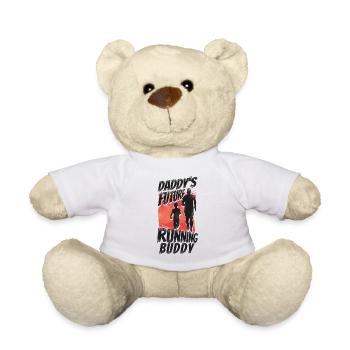 Coureur de course Semi-marathon Papa - Nounours - blanc - Devant