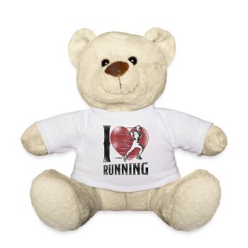 Running Runner Half Marathon Heart - Teddy - Weiß - Vorne