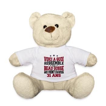 Voici à Quoi Ressemble Un BeauGosse 31 ans, Cadeau - Nounours - blanc - Devant