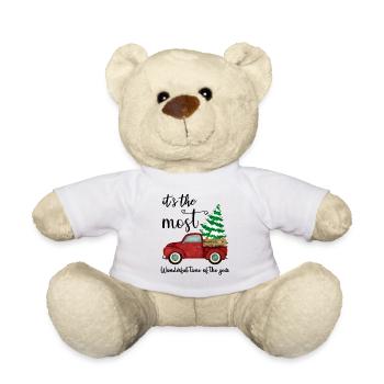 It's the most - Wonderful time of the year - Teddy Bear - white - Front