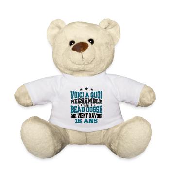 Voici à Quoi Ressemble Un BeauGosse 16 ans, Cadeau - Nounours - blanc - Devant