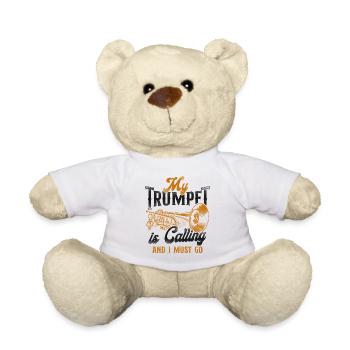 Trompettiste Vintage My Trumpet - Nounours - blanc - Devant