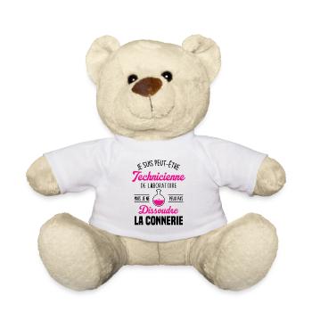 Je suis peut être technicienne de laboratoire - Nounours - blanc - Devant