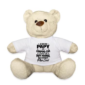 Je suis papy en camping-car comme un papy normal - Nounours - blanc - Devant