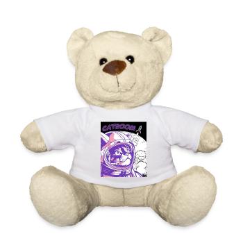 CATBOOM Comic Book Space Cat Explosion - Teddy Bear - white - Front