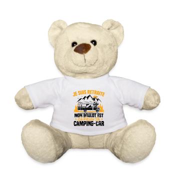 Je suis retraité et piloter un camping-car Cadeau - Nounours - blanc - Devant