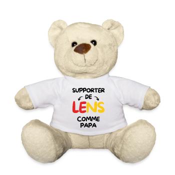 Supporter de Lens comme papa - Nounours - blanc - Devant