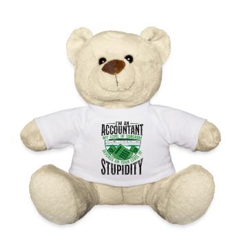 Accountant Bookkeeper Accounting - Teddy Bear - white - Front