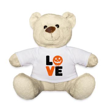 Halloween Love Lustiger Spruch Sprüche - Teddy - Weiß - Vorne