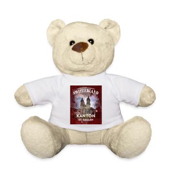 Kantons T-Shirt St. Gallen selber gestalten - Teddy - Weiß - Vorne