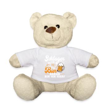 Volksmusik Party Dorffest Ouftit Deutsche Schlager - Teddy - Weiß - Vorne