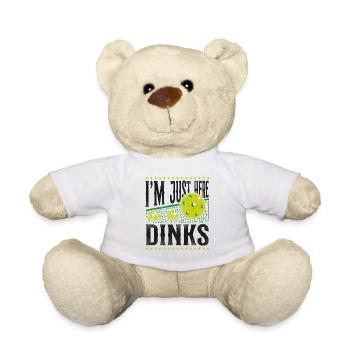 Pickleball Pun Je suis juste ici pour - Nounours - blanc - Devant