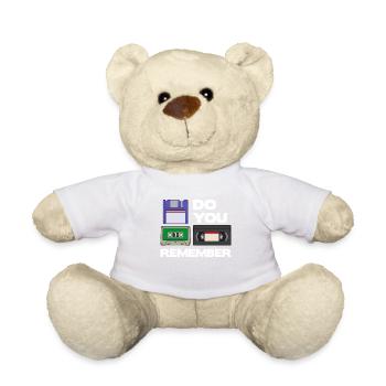 Costume rétro des années 80Motto Party Costume des années 90 Party - Nounours - blanc - Devant