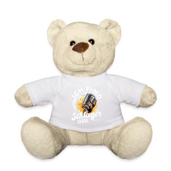 Volksmusik Party Dorffest Ouftit Deutsche Schlager - Teddy - Weiß - Vorne