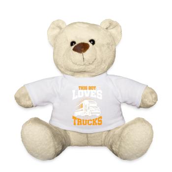 Camion, Camion, Camion, Garçon, Garçon, Enfant - Nounours - blanc - Devant