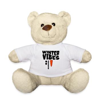 Winter Vibes Snowman - Teddy Bear - white - Front