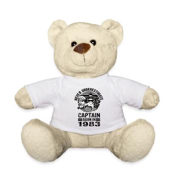 Never Underestimate Captain born in 1983 - Teddy - Weiß - Vorne