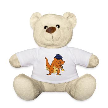 Trompettiste T Rex Jazz - Nounours - blanc - Devant