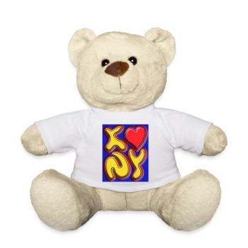 I Love NY in Unterschiedlichen Farben - Teddy - Weiß - Vorne