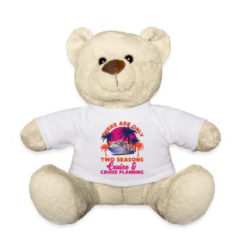 Cruise Ship Vacation Retro There - Teddy Bear - white - Front