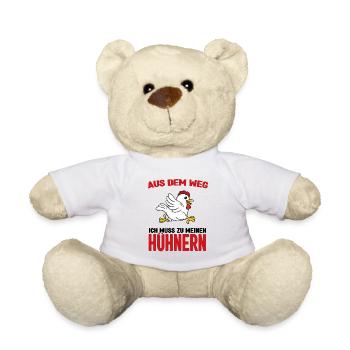 Aus dem weg - ich muss zu meinen Hühnern - Teddy - Weiß - Vorne