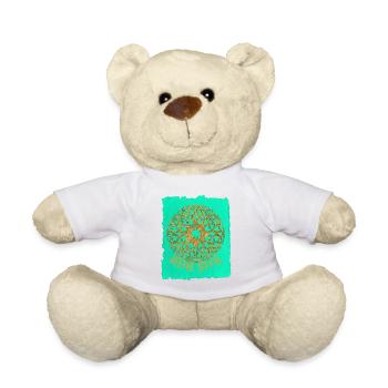 Nœud celtique 18 E 95 - Nounours - blanc - Devant