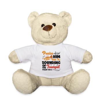 Le trompettiste le loue avec le - Nounours - blanc - Devant