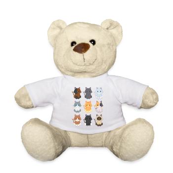 9 small kittens - Teddy Bear - white - Front