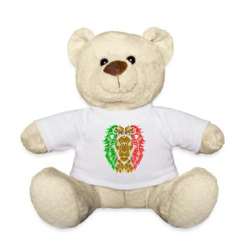 Lion Good Vibes Rastafari Rasta Jamaïque Reggae - Nounours - blanc - Devant