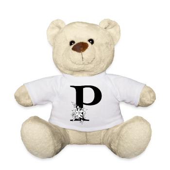Lettre P - Nounours - blanc - Devant