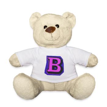 Typographie Lettre B - Nounours - blanc - Devant