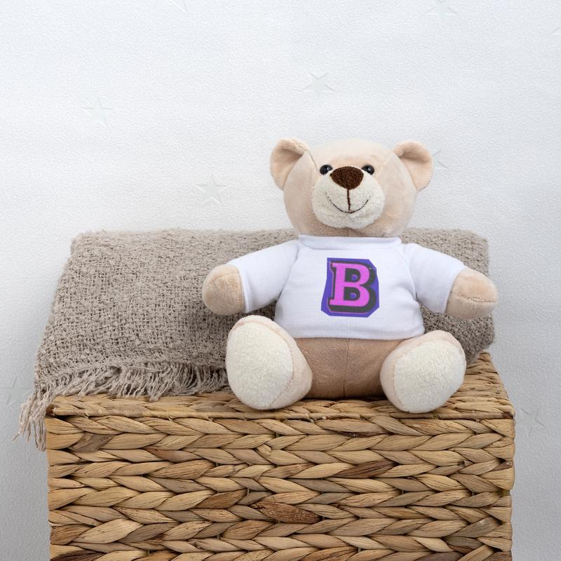 Typography Letter B Teddy Bear