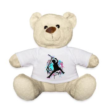 Colorful Stunt Scooter - Colored Stunt Scooter - Teddy Bear - white - Front