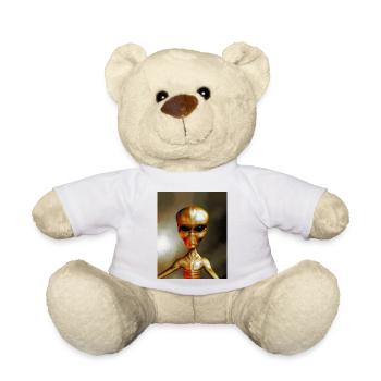 Golden Alien - Teddy Bear - white - Front