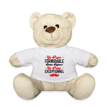 Papa Formidable donne toujours Papy Exceptionnel - Nounours - blanc - Devant