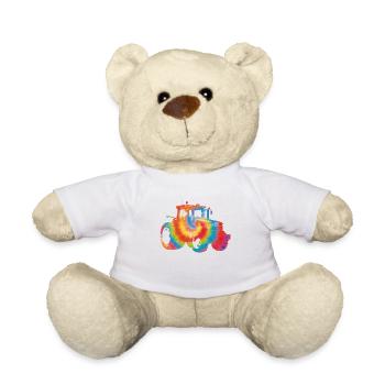 Agriculteur Tie Dye 80s 90s - Nounours - blanc - Devant