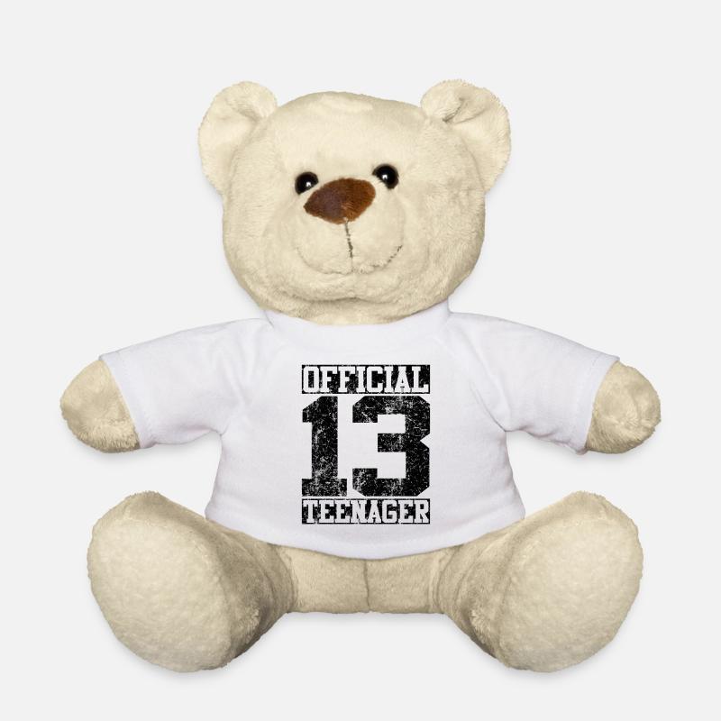 Offiziell ein Teenager - Distressed Look - Teddy - Weiß