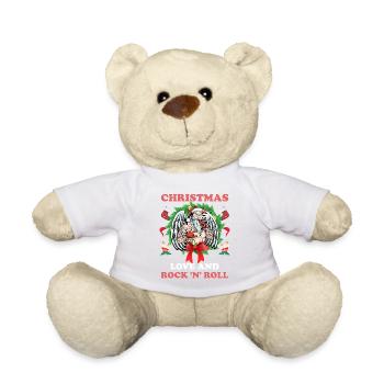 Heavy Hard Metal Christmas, Love Rock 'n' Roll - Teddy Bear - white - Front