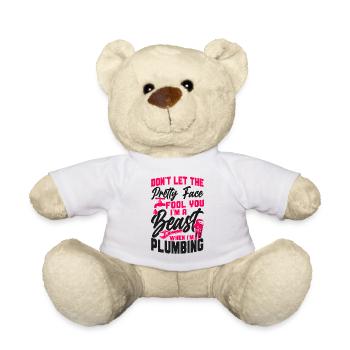 Plombier de plomberie femme Ne laissez pas - Nounours - blanc - Devant