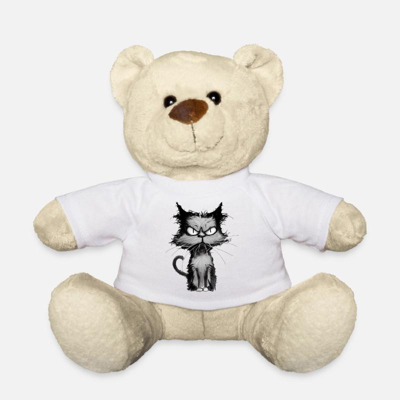 kleiner grumpy Kater - Teddy - Weiß