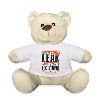 Plumbing Plumber Vintage I Can Fix - Teddy - Weiß - Vorne