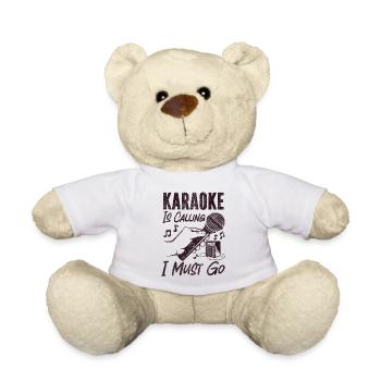Karaoke Singer Vintage Karaoke Is - Teddy Bear - white - Front